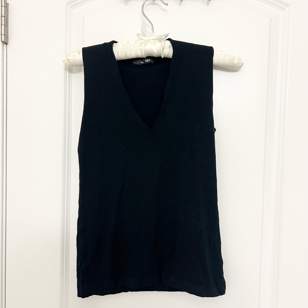H&M Black V-Neck Tank Top